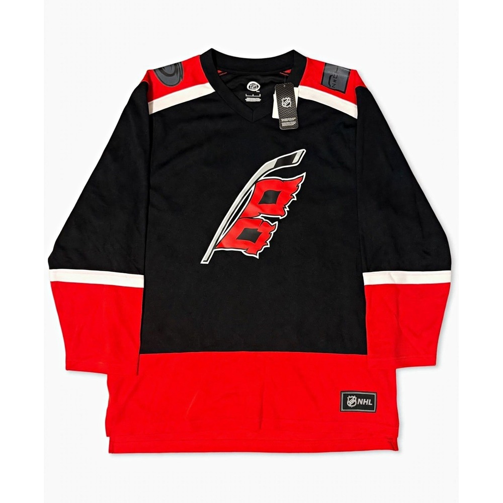 Carolina Hurricanes Sebastian Aho #20 NHL Hockey Jersey Black Red White
